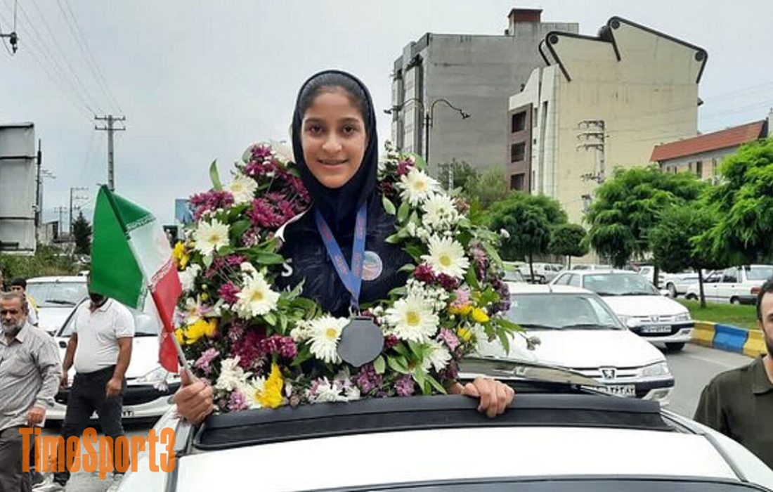 استقبال باشکوه آملی ها از دختر طلایی تکواندو نوجوانان جهان