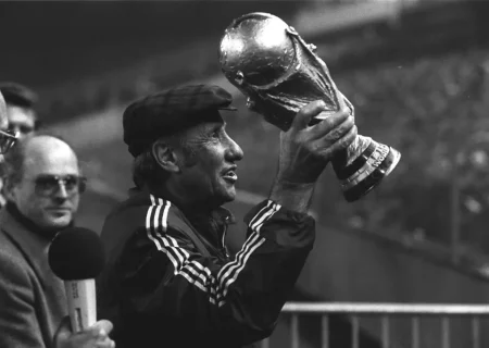 The man in the hat leaves his mark
