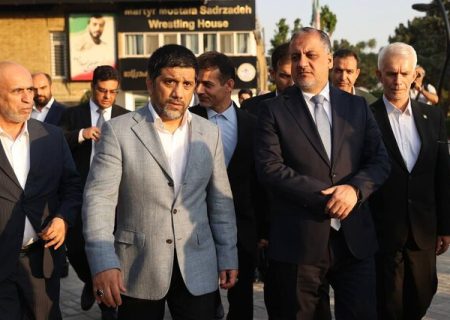 حضور وزیر جوانان و ورزش عراق در فدراسیون کشتی