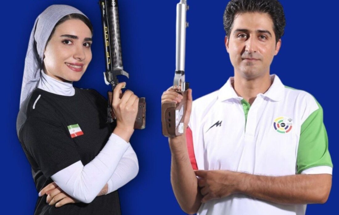 برنز تیم میکس ایران در تپانچه ۱۰ متر مسابقات تیراندازی قهرمانی آسیا
