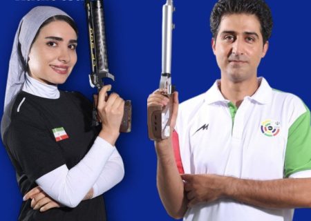 برنز تیم میکس ایران در تپانچه ۱۰ متر مسابقات تیراندازی قهرمانی آسیا