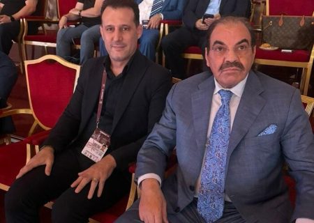 دیدار آرش میراسماعیلی با رئیس اتحادیه جودو آسیا در حاشیه کاپ آسیایی اردن