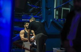 کامران قاسم‌پور و ملی‌پوشان ایران در نیمه‌نهایی کشتی آزاد جهان زاگرب